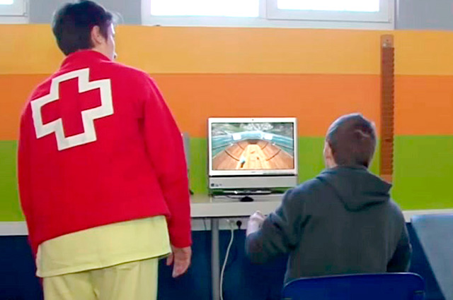 Rehabilitation with virtual reality. Castro Riberas de Lea. Red Cross
